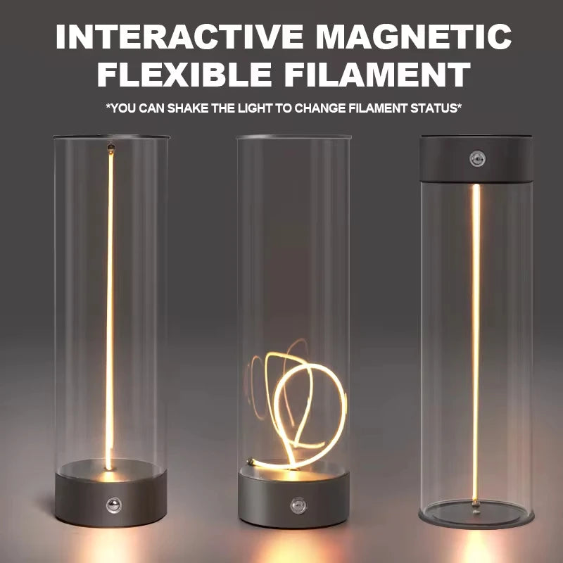 Cordless LED Table Lamp with Magnetic Adjustable Filament – 3-Mode Dimming