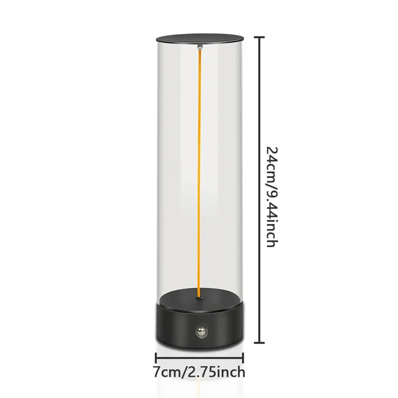 Cordless LED Table Lamp with Magnetic Adjustable Filament – 3-Mode Dimming