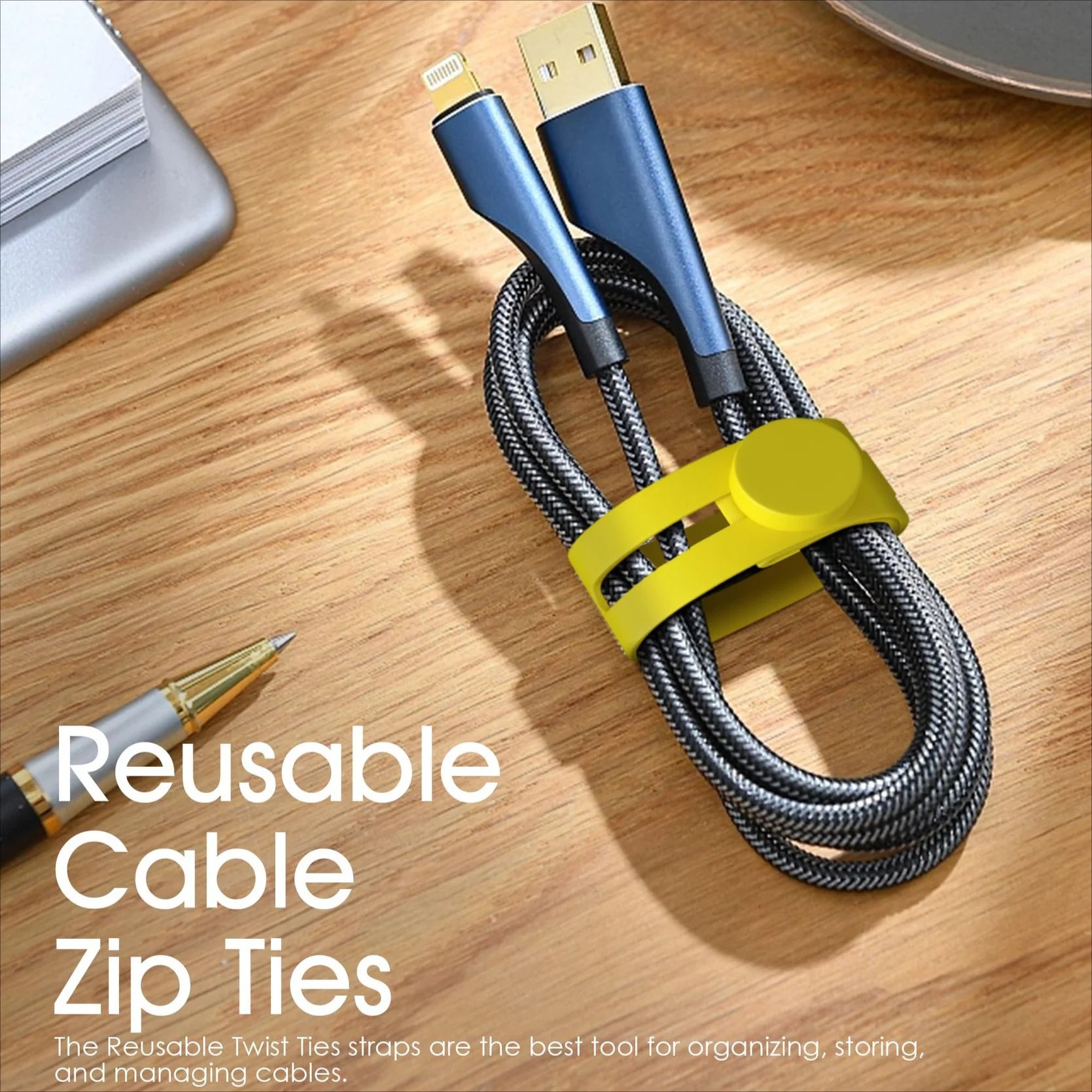 Portable Cable & Headphone Cord Organizer Set (5/10 Pack)