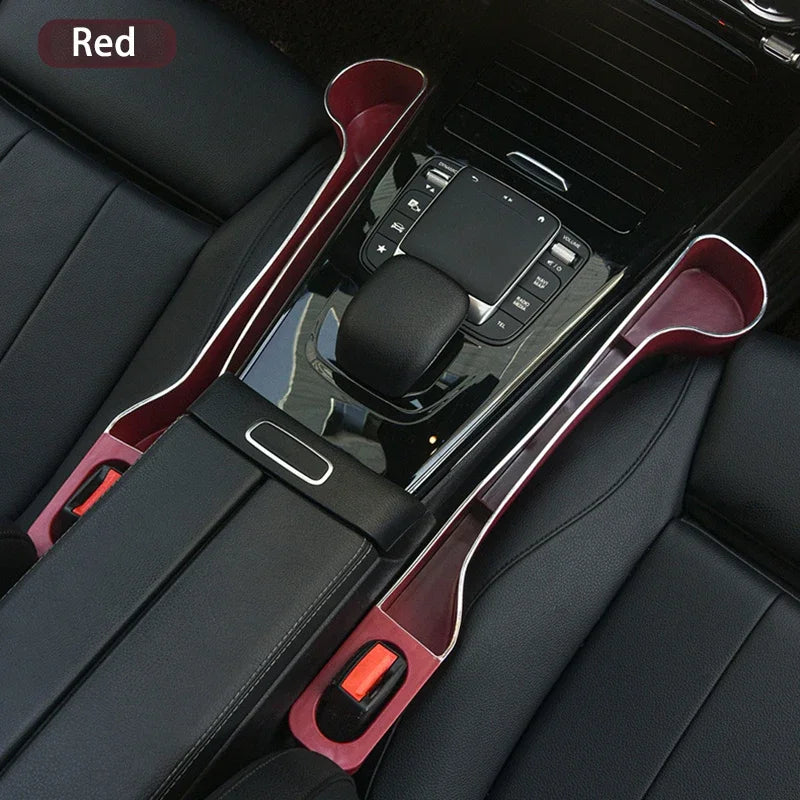 Car Seat Gap Filler Organizer 2-Pack – with Cup Holder & Phone Holder, Universal Fit