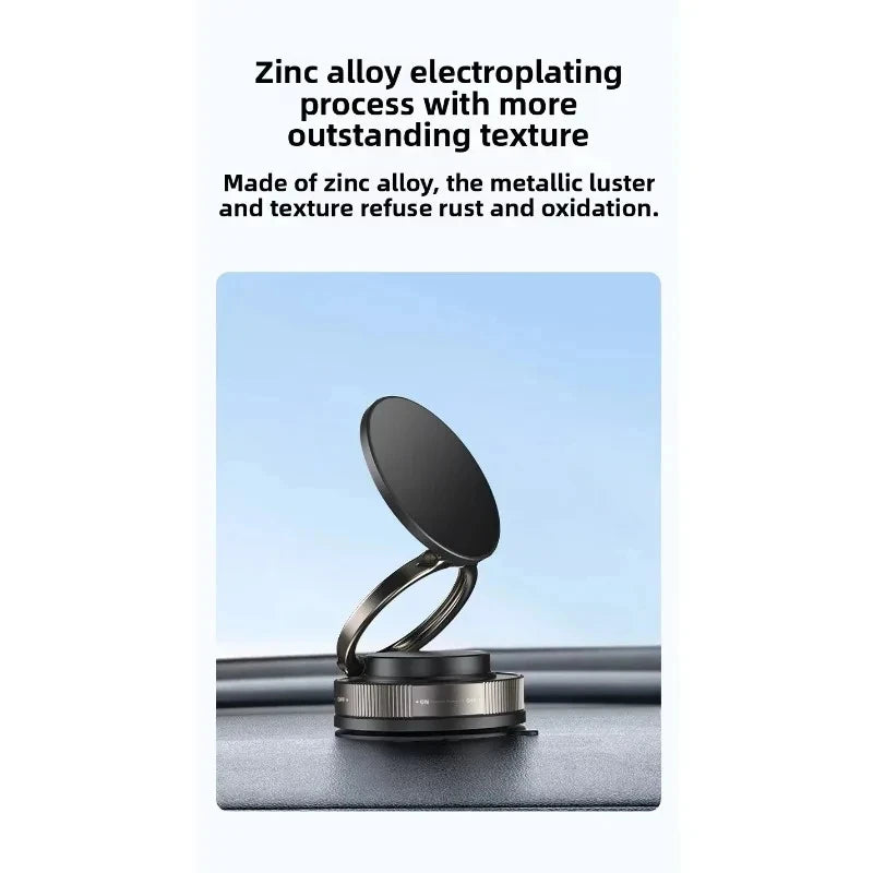 Magnetic Car Phone Holder – 16 Magnets, Windshield & Dashboard Suction Mount, 360°