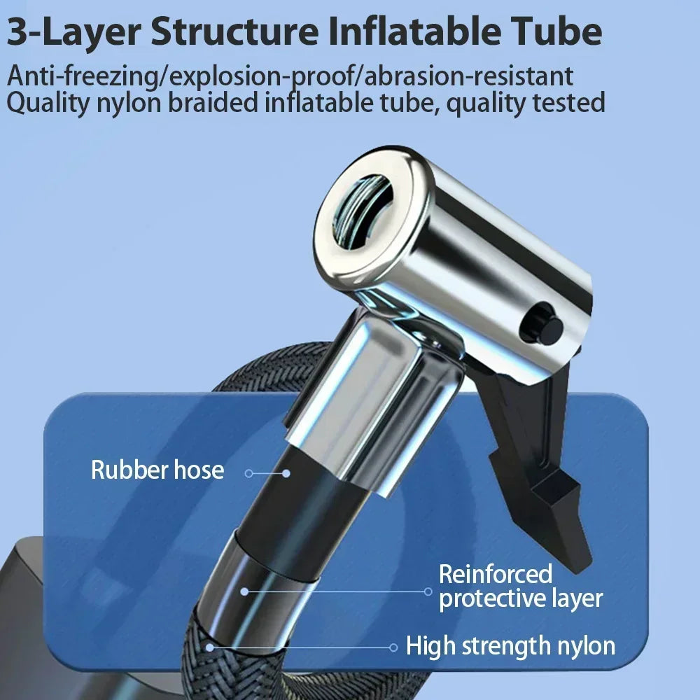 Cordless Tire Inflator – 150 PSI Digital Air Compressor for Car, Bike, Motorcycle & Balls