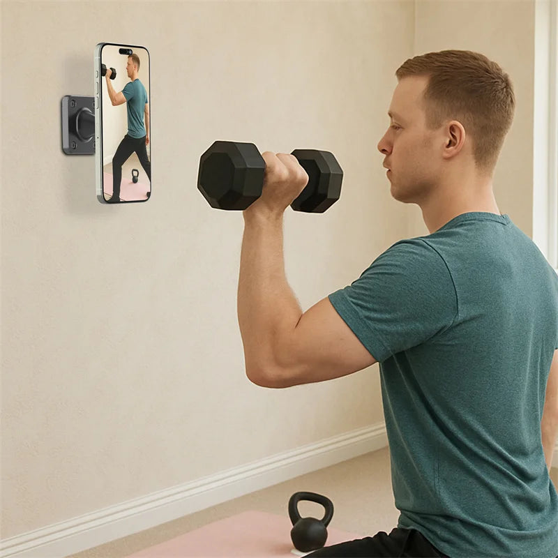 Magnetic Wall Mount Phone Holder – 360° Rotation, Universal Fit for Truck, Car, Boat & Desk