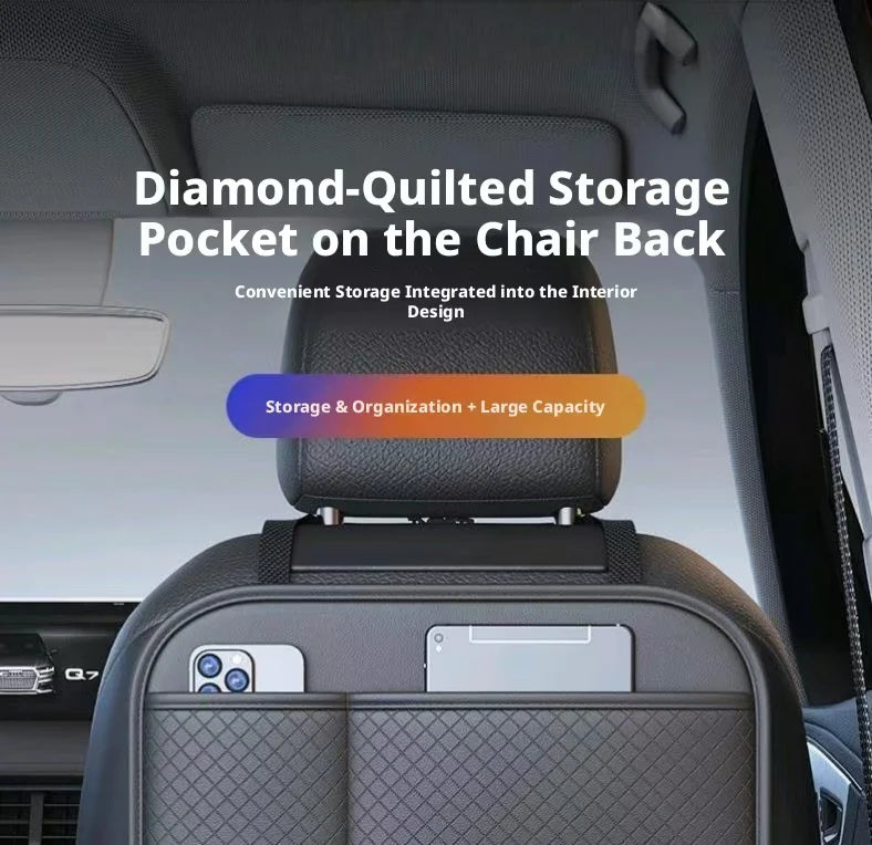 High-Capacity Car Seat Gap Organizer | Built-In Cup Holder | Premium PU | Universal Fit