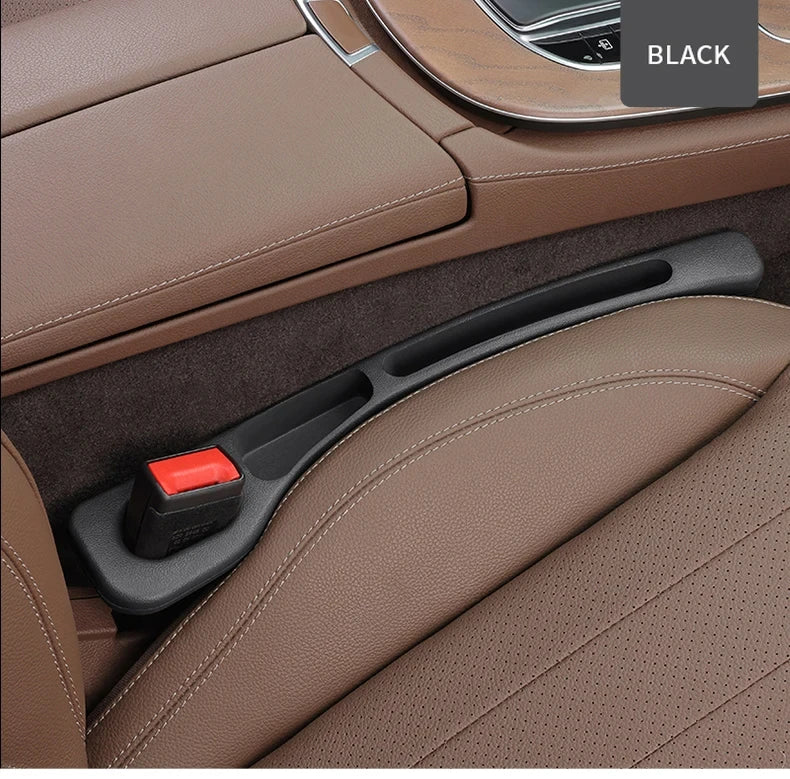 Waterproof Car Seat Gap Filler Strip 2-Pack – EVA Plug with 2 Grooves, Seatbelt-Safe