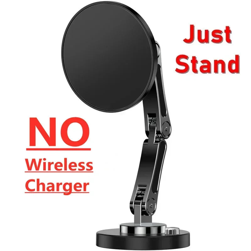 Magnetic Car Phone Mount – 15W Wireless Charging, Compatible with iPhone 12–15