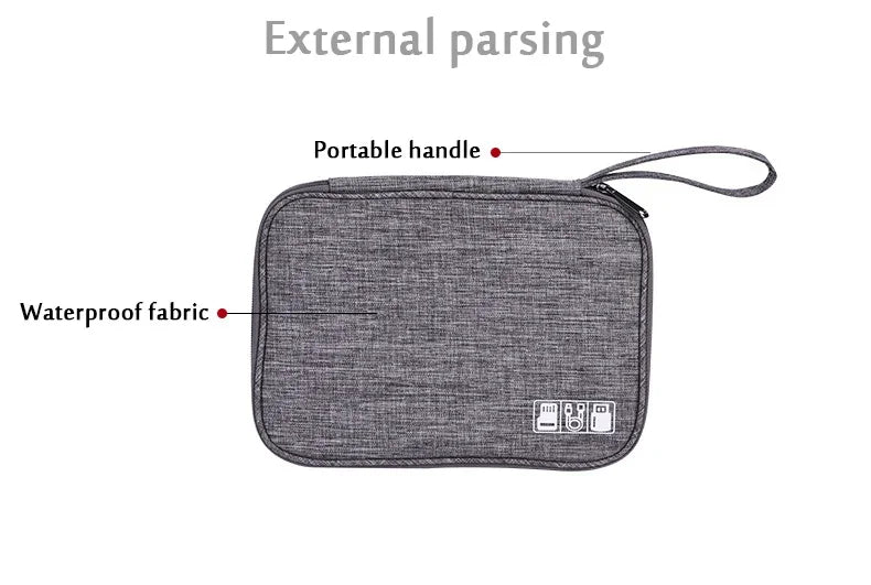 Cable & Gadget Organizer Pouch for Travel Digital Accessories