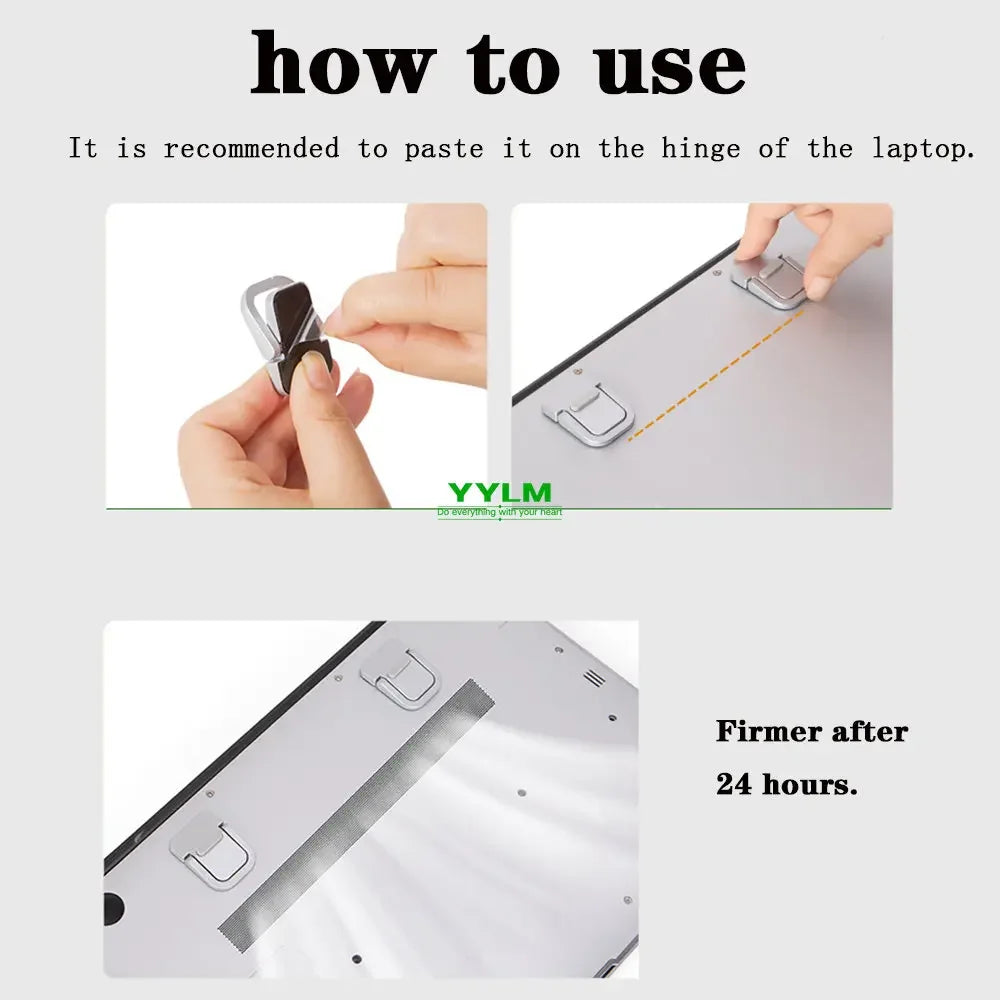 Compact Aluminum Laptop Riser with Portable Folding Legs