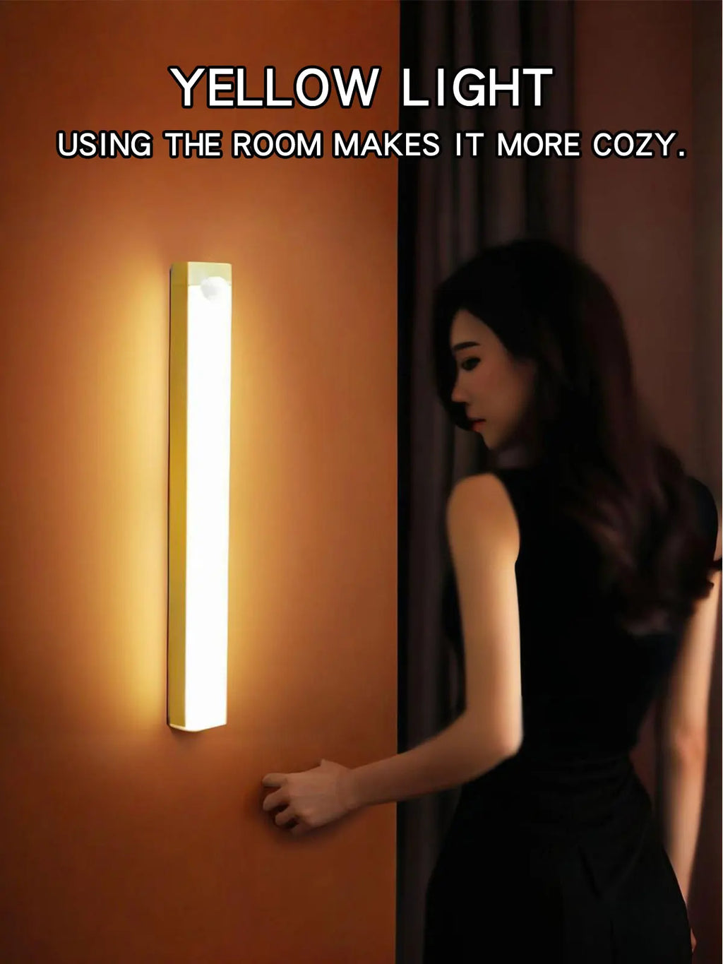 USB Rechargeable Motion Sensor LED Night Light – Dimmable, Wireless