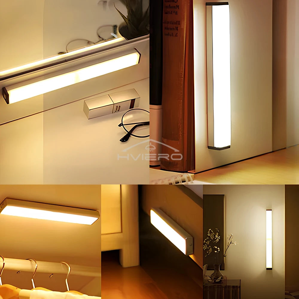 PIR Motion Sensor LED Bar Light – Magnetic Mount, USB Rechargeable, 10–50cm