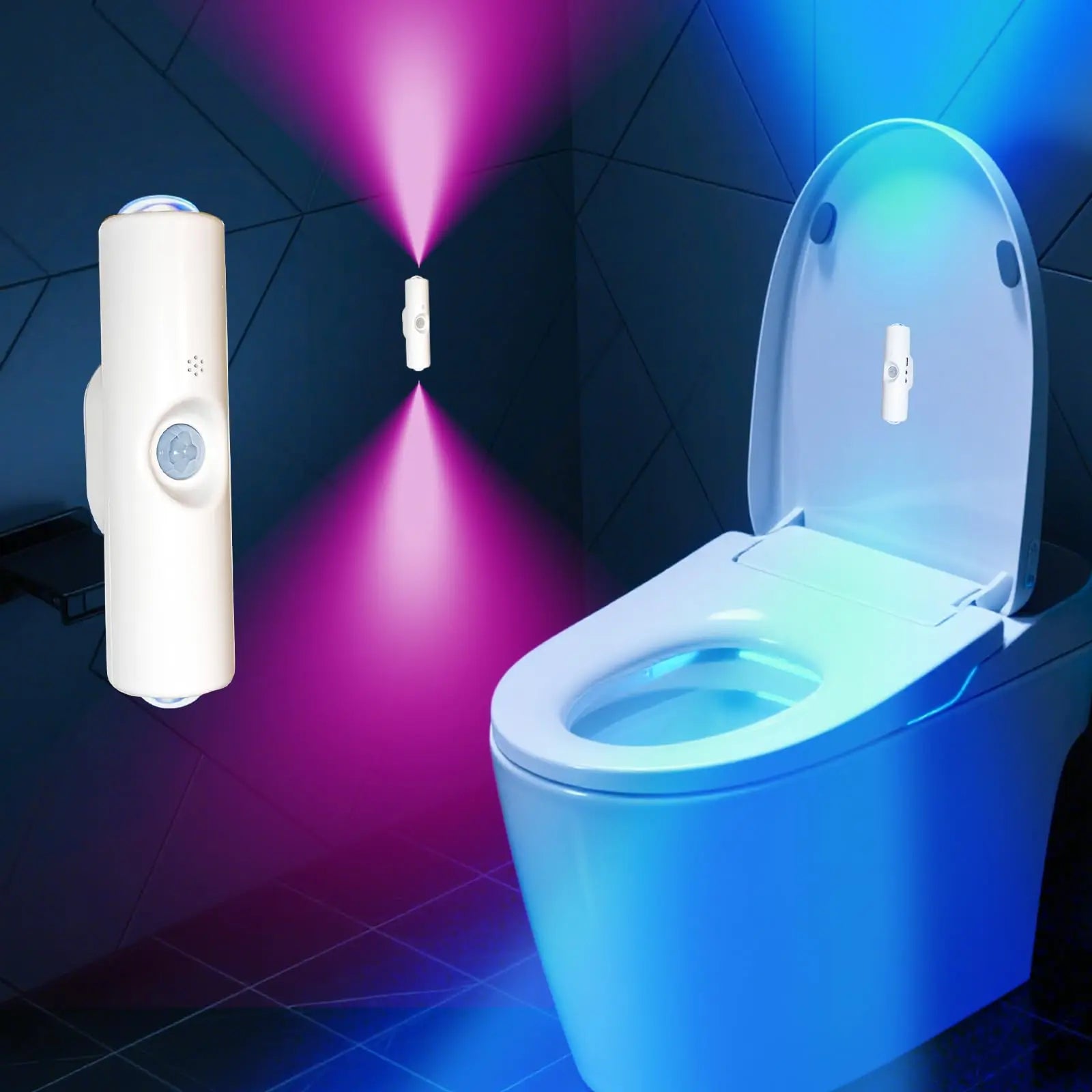 Magnetic LED Night Light – Motion Sensor, 7-Color RGB, USB Rechargeable