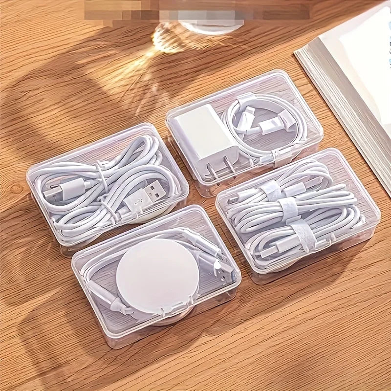 Desktop Cable Management Box & Charging Accessories Drawer Organizer