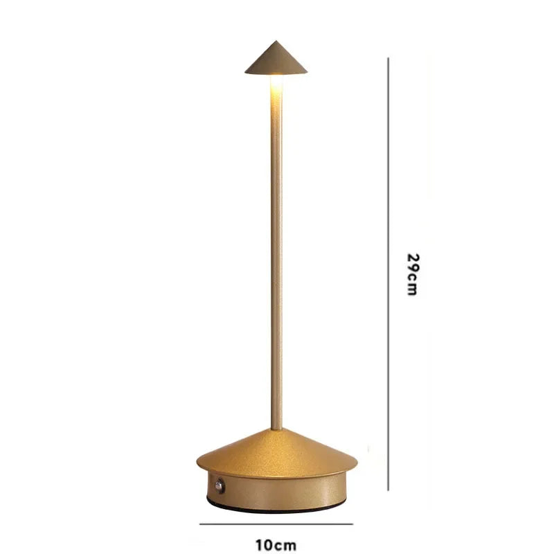 Cordless LED Table Lamp – Rechargeable, Touch Dimmable, Waterproof, Indoor & Outdoor