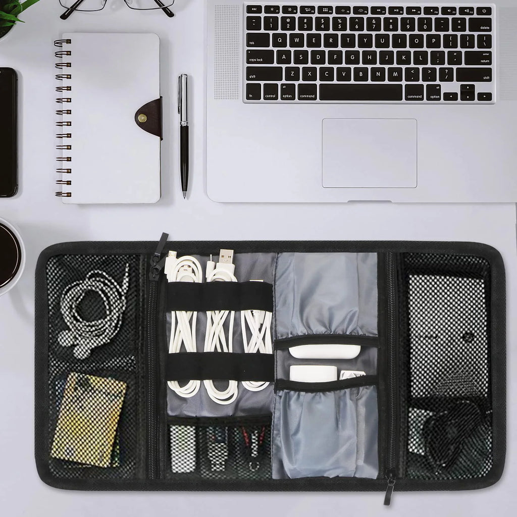 Portable Electronic Organizer Travel Bag for Cables, Power Bank & Accessories