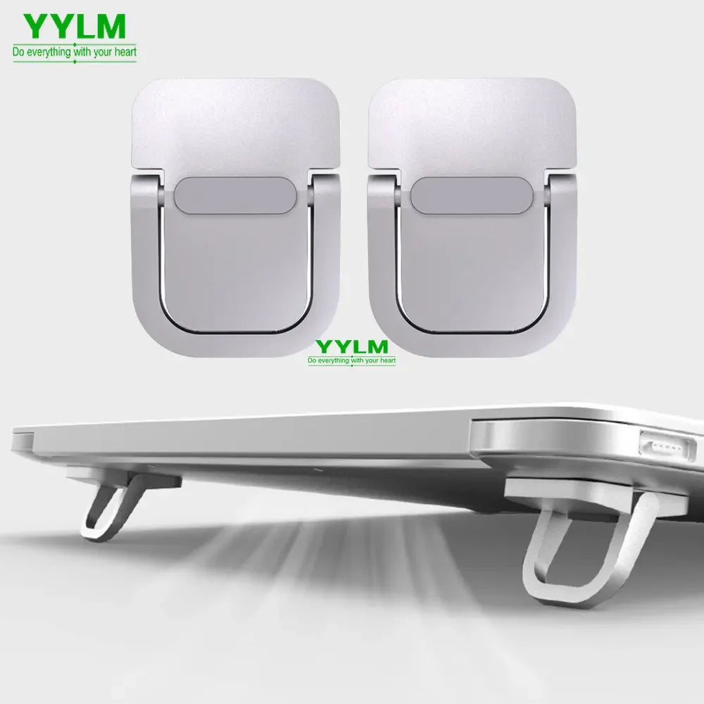 Compact Aluminum Laptop Riser with Portable Folding Legs