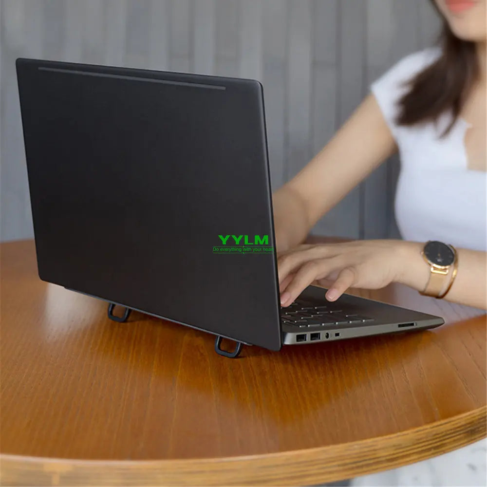 Compact Aluminum Laptop Riser with Portable Folding Legs