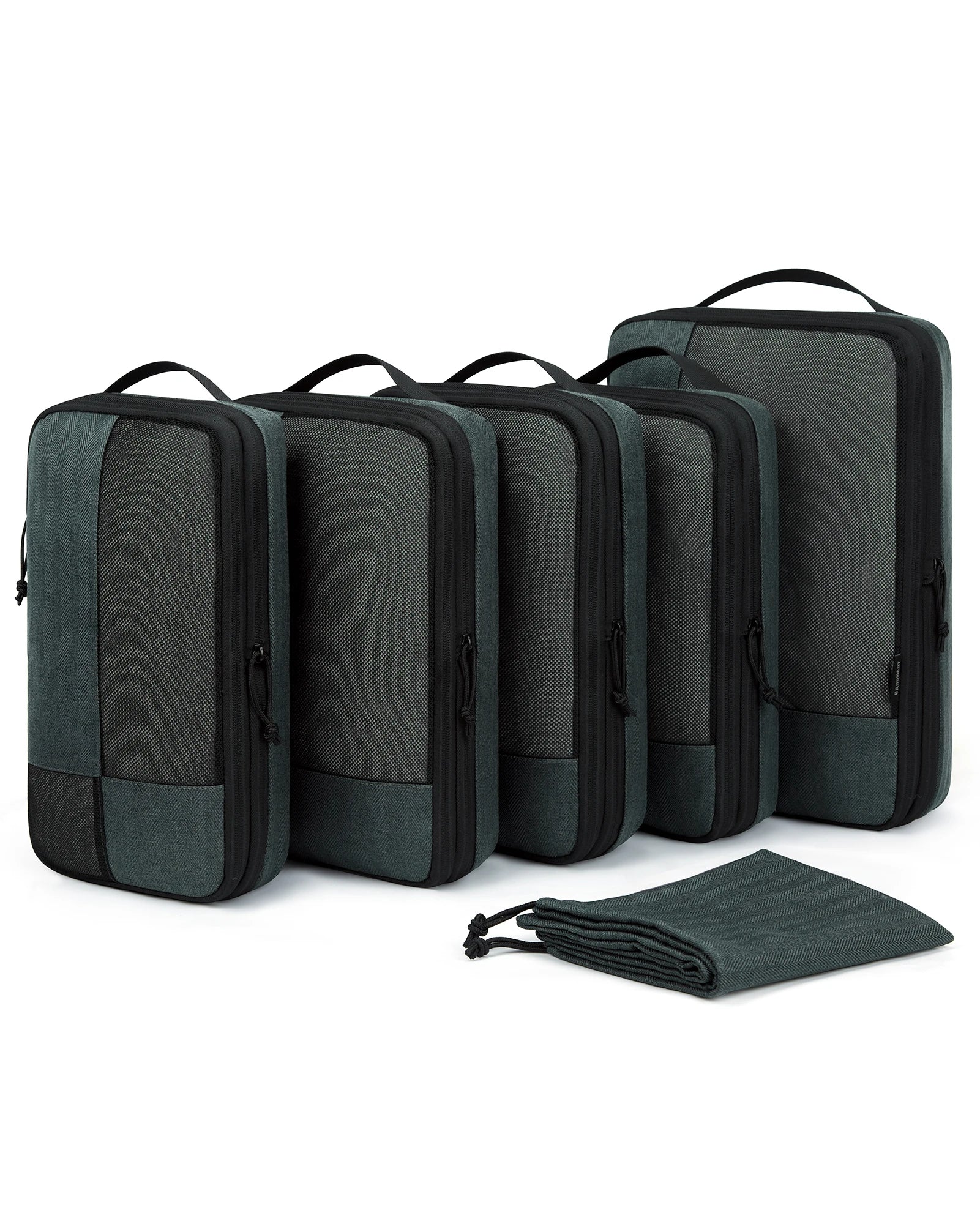 BAGSMART 6-Piece Compression Packing Cubes Set – Expandable Travel Luggage Organizer with Shoe Bag