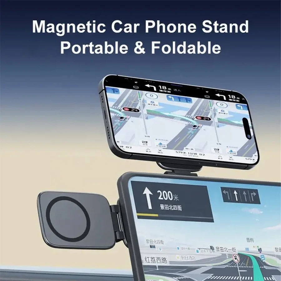 Foldable Magnetic Car Phone Mount – Adjustable Dashboard Holder