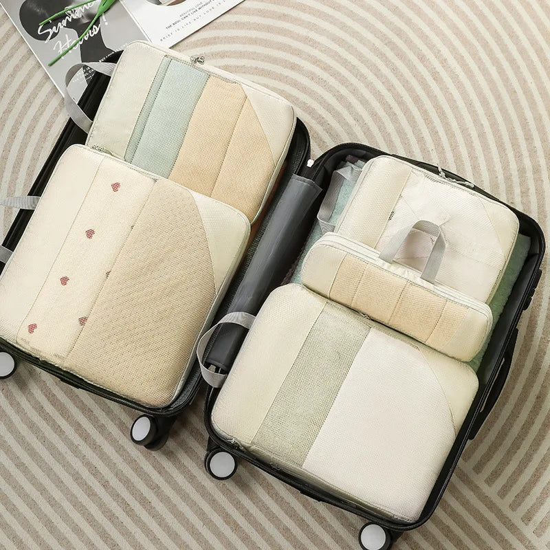 Expandable Compression Packing Cubes – Lightweight Travel Organizer Set for Suitcases