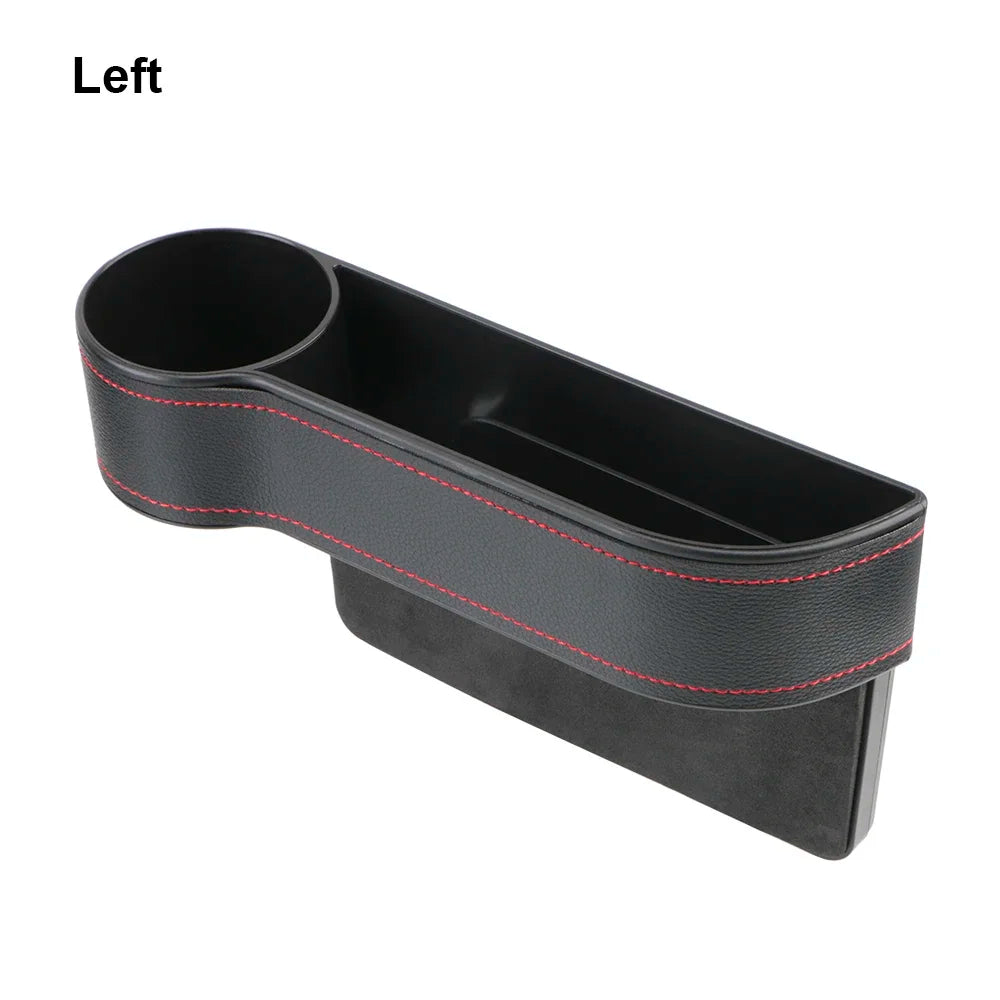 Leather Car Seat Gap Storage Box with Charging Hole