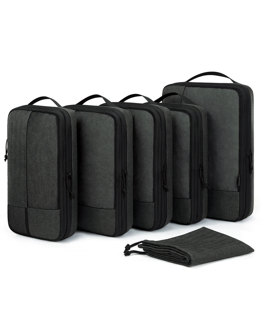 BAGSMART 6-Piece Compression Packing Cubes Set – Expandable Travel Luggage Organizer with Shoe Bag
