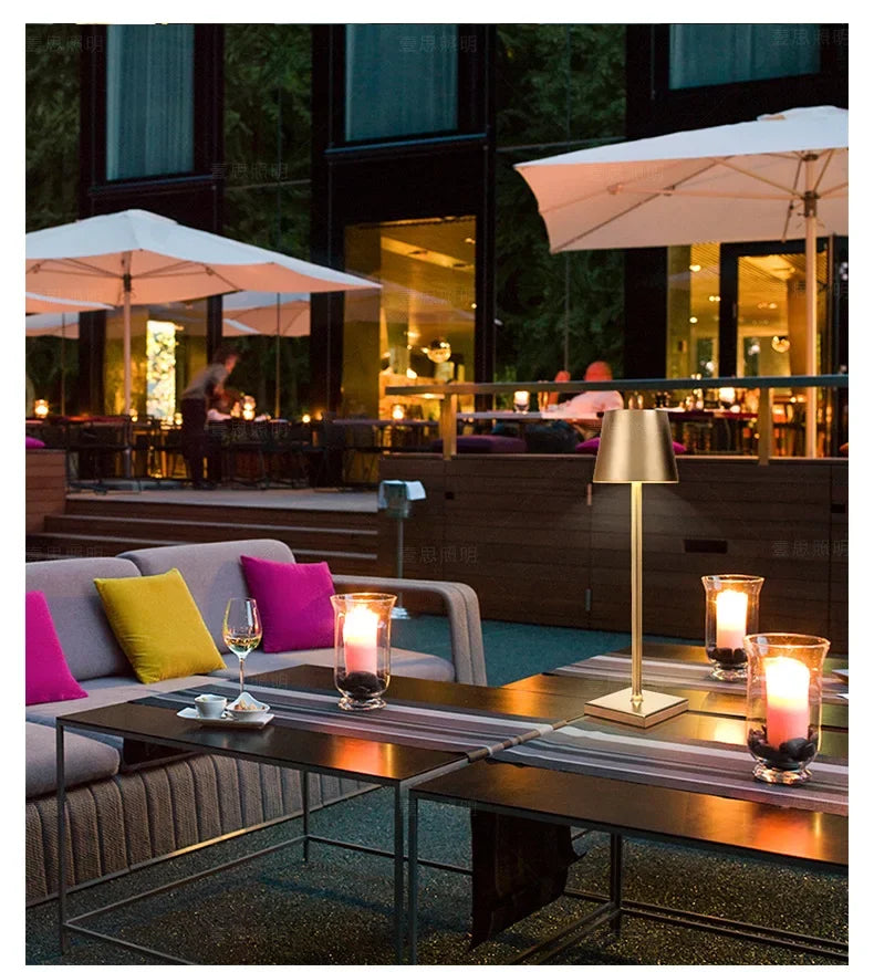 Cordless Dimmable Table Lamp – Touch Control, Indoor & Outdoor Atmosphere Light
