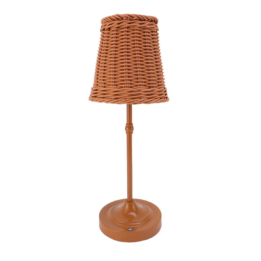 Rattan Cordless Table Lamp – Dimmable LED, Touch Control, Indoor & Outdoor