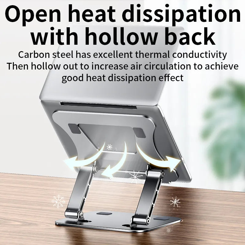 Adjustable Aluminum Laptop & Tablet Stand with Cooling Support