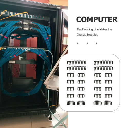 24-Piece PC Cable Management Comb Kit for Internal Wire Setup