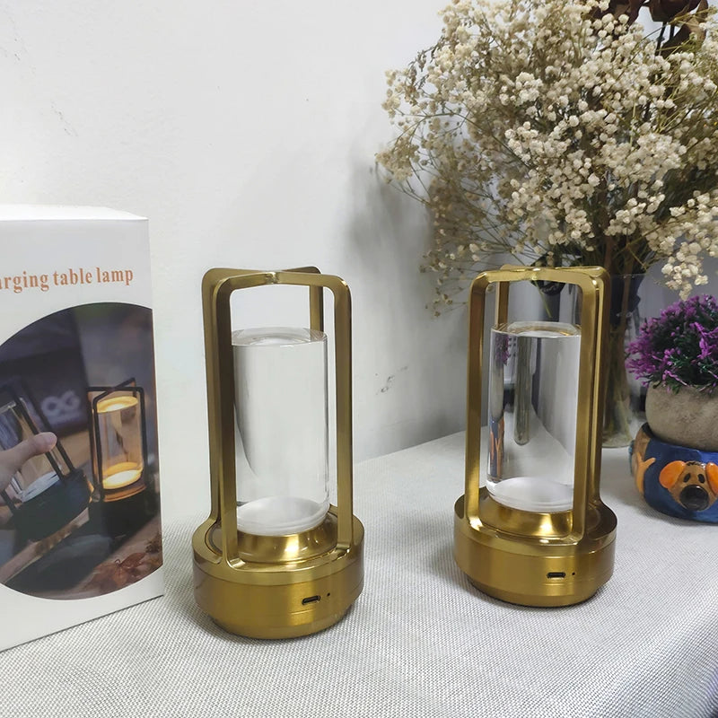 Industrial Cordless Table Lamp – RGB & 3-Color LED, Metal, Indoor & Outdoor