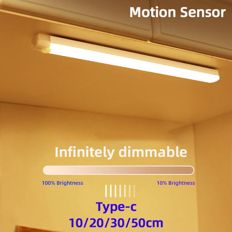 Wireless Motion Sensor LED Night Light – USB-C Rechargeable