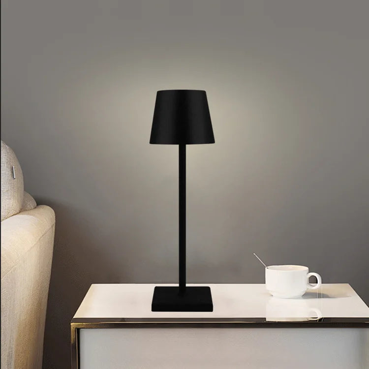 IP54 Waterproof Cordless Table Lamp – Touch Dimming, USB Rechargeable, Hotel Style