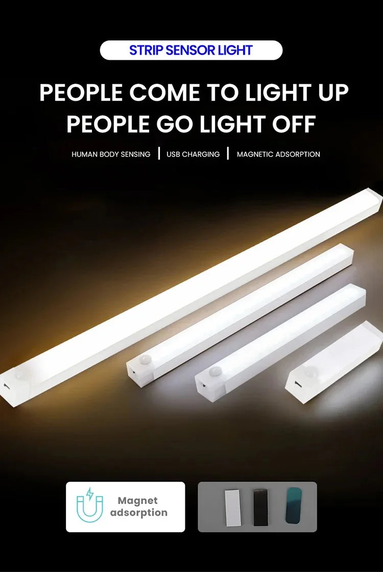 Wireless Motion Sensor LED Night Light – USB-C Rechargeable