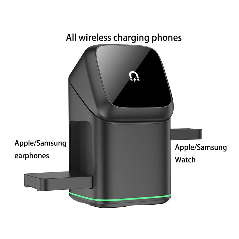 Qi2 3-in-1 Magnetic Wireless Charger with Auto-Rotation