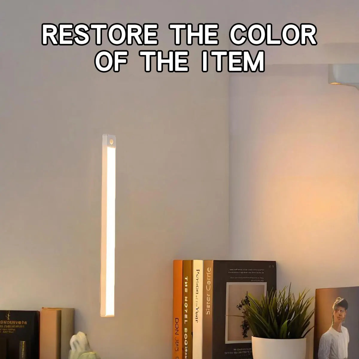 USB Rechargeable Motion Sensor LED Night Light – Dimmable, Wireless