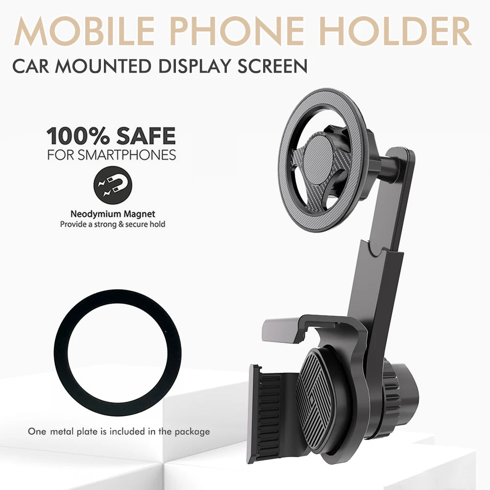 Magnetic Car Phone Holder | 360° Rotation | Foldable Dashboard Mount