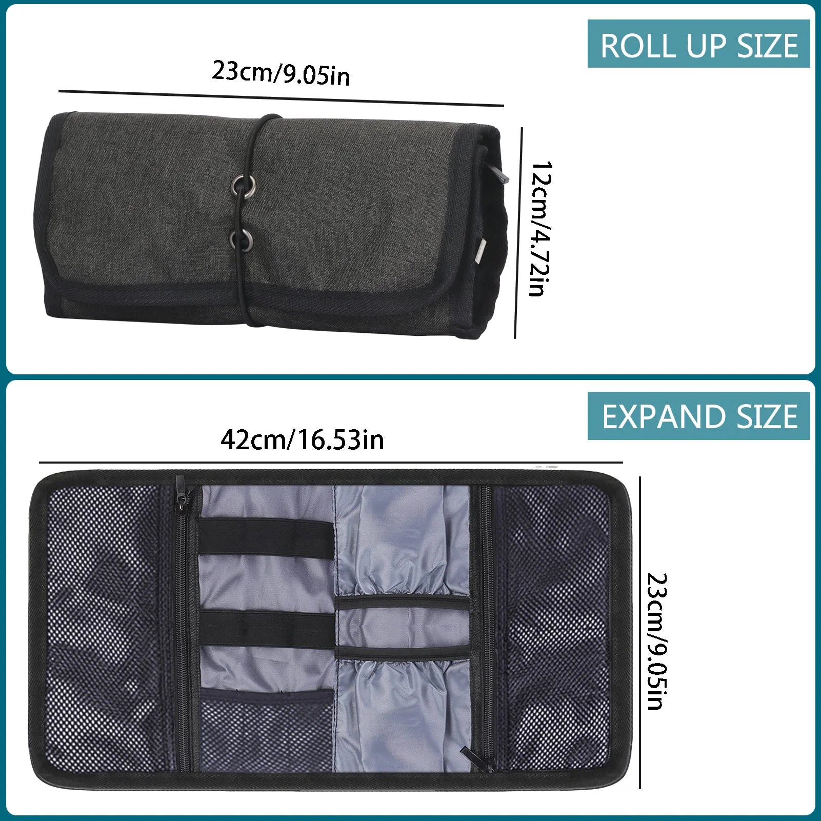 Portable Electronic Organizer Travel Bag for Cables, Power Bank & Accessories