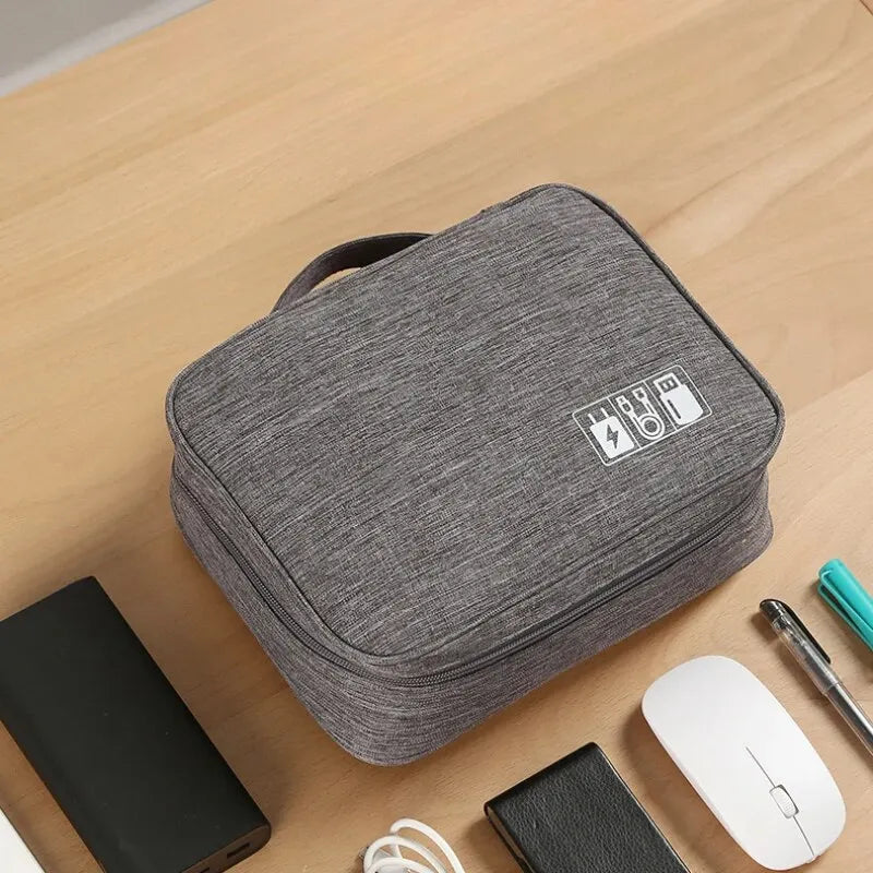 Large Capacity Multifunctional Electronic Organizer Travel Bag for Power Bank & Cables