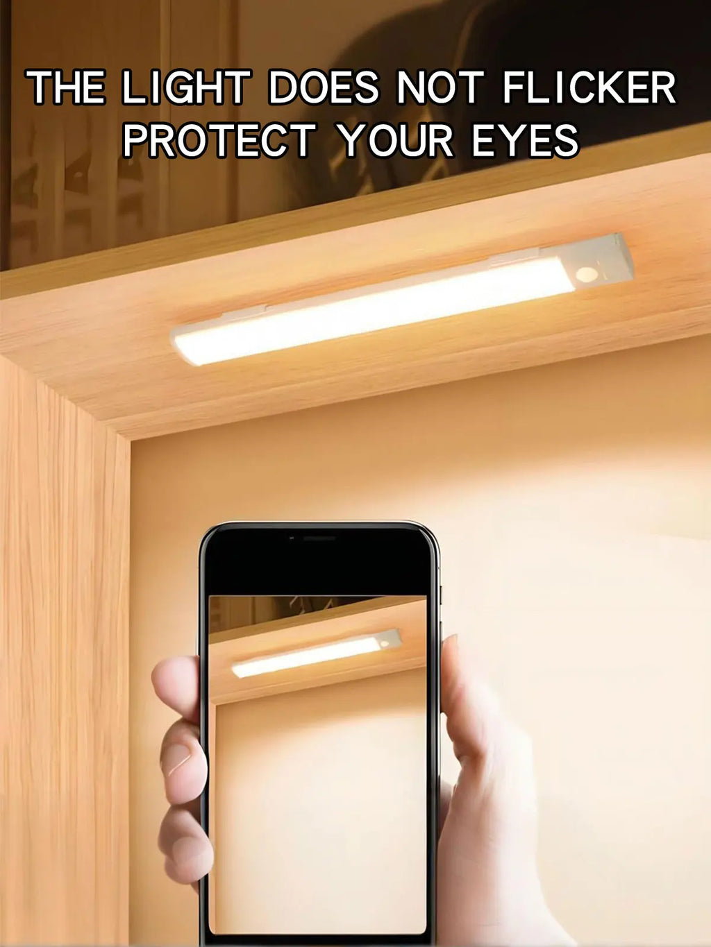 USB Rechargeable Motion Sensor LED Night Light – Dimmable, Wireless