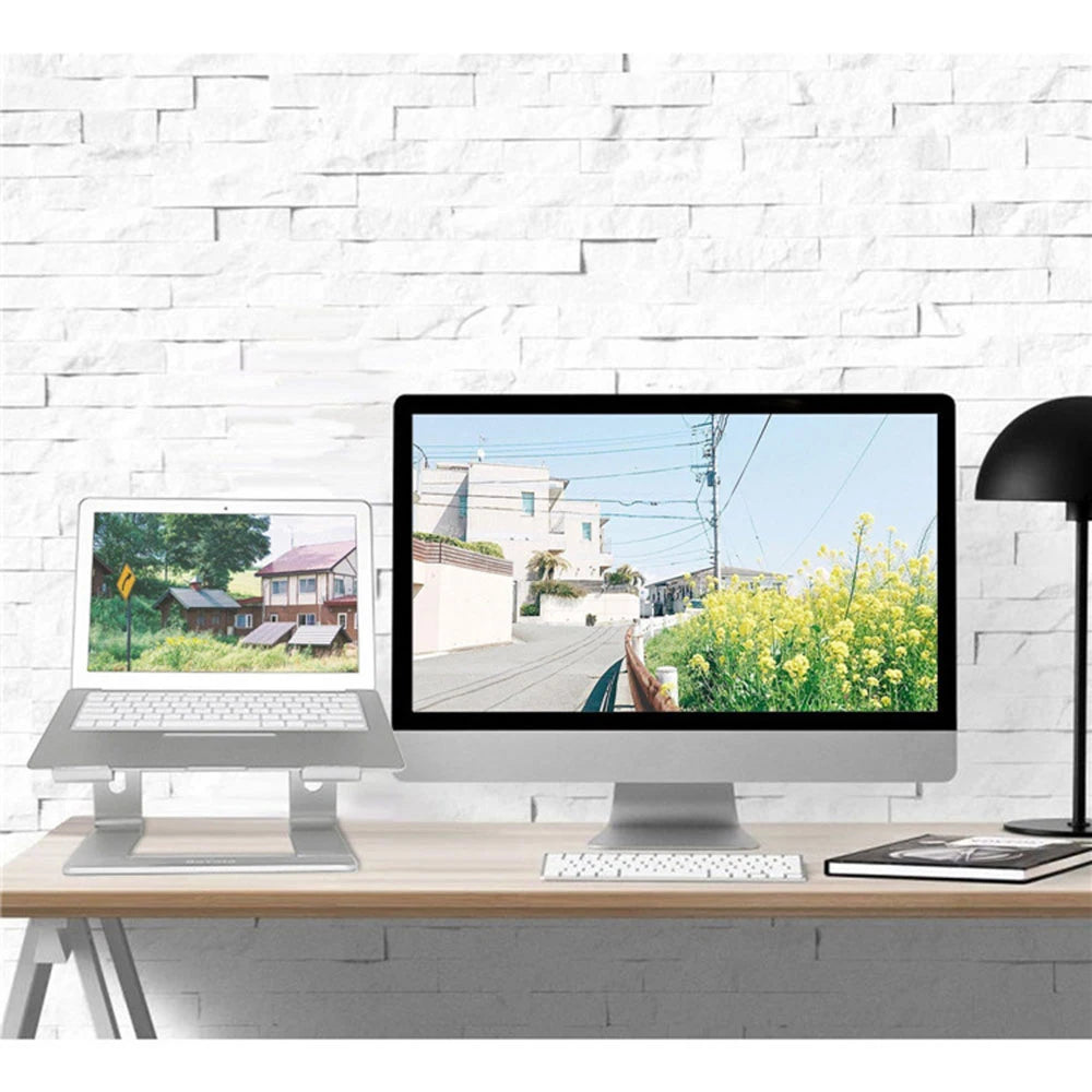 Portable Aluminum Laptop & MacBook Desktop Holder Stand