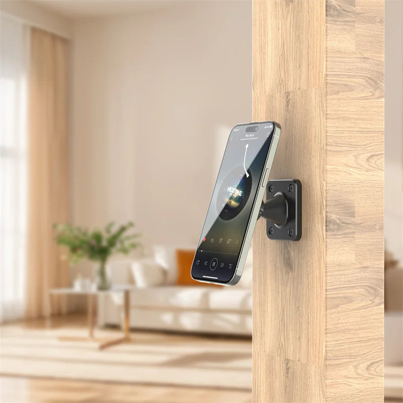 Magnetic Wall Mount Phone Holder – 360° Rotation, Universal Fit for Truck, Car, Boat & Desk