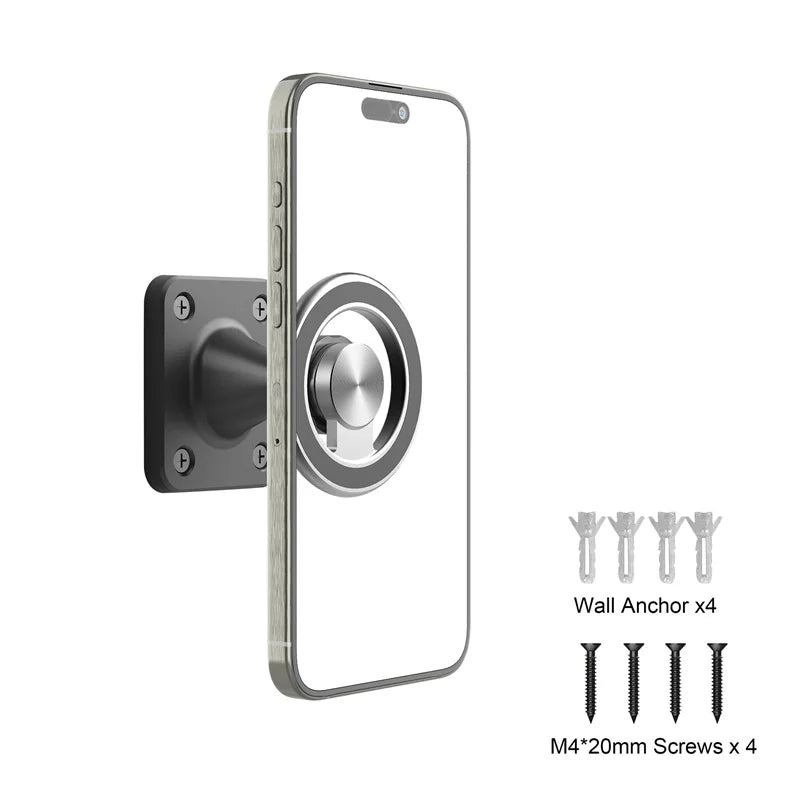 Magnetic Wall Mount Phone Holder – 360° Rotation, Universal Fit for Truck, Car, Boat & Desk