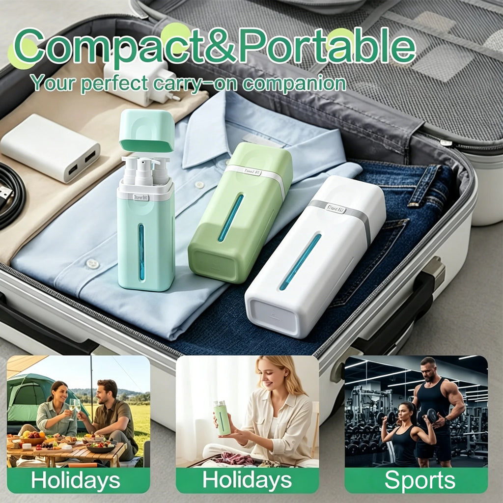 4-in-1 Refillable Leak-Proof Travel Dispenser Bottle for Camping & Business