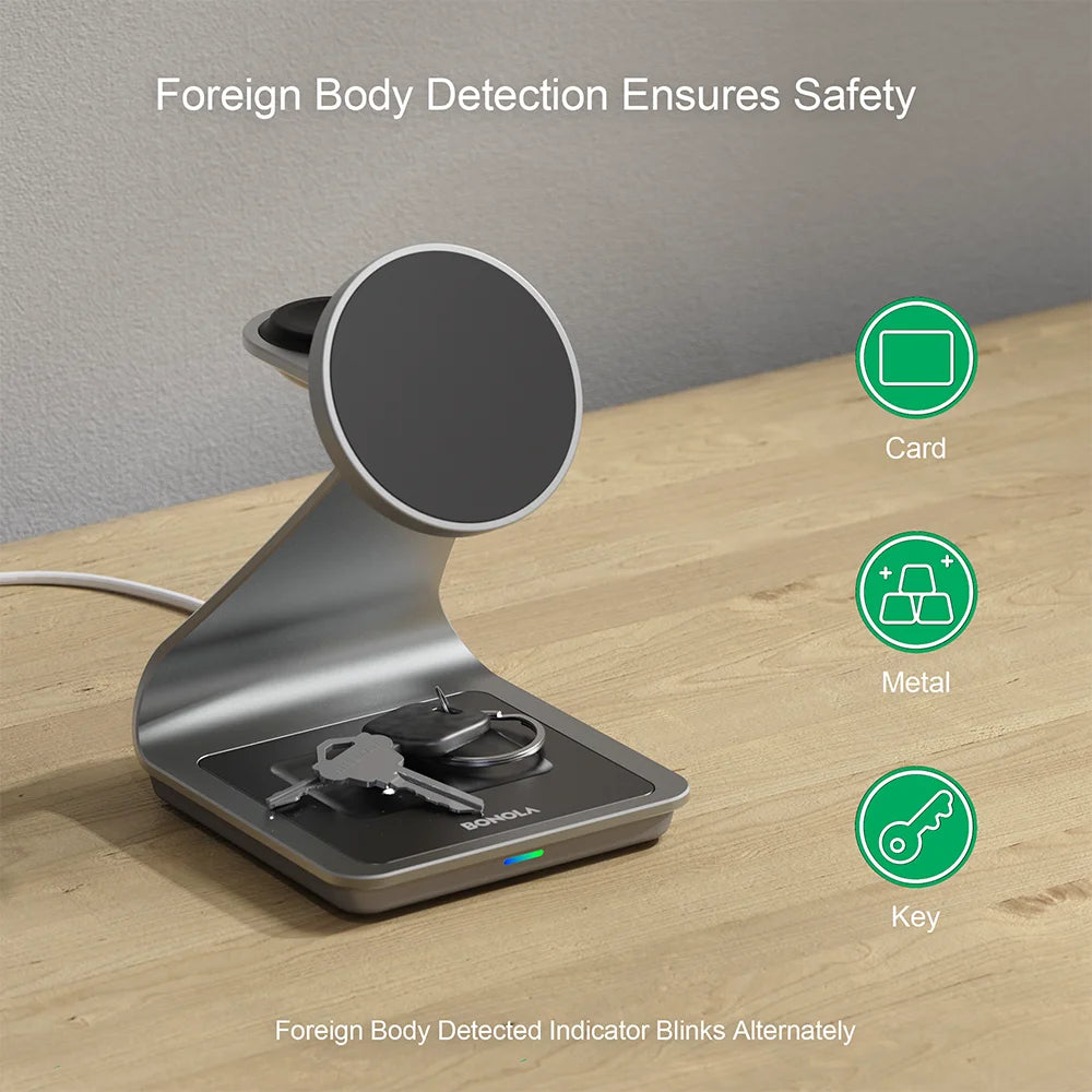 Magnetic 3-in-1 Wireless Charging Station for Samsung