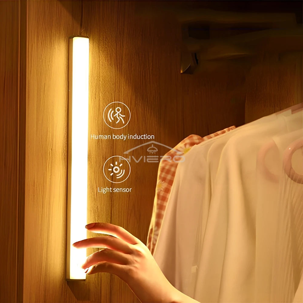 PIR Motion Sensor LED Bar Light – Magnetic Mount, USB Rechargeable, 10–50cm