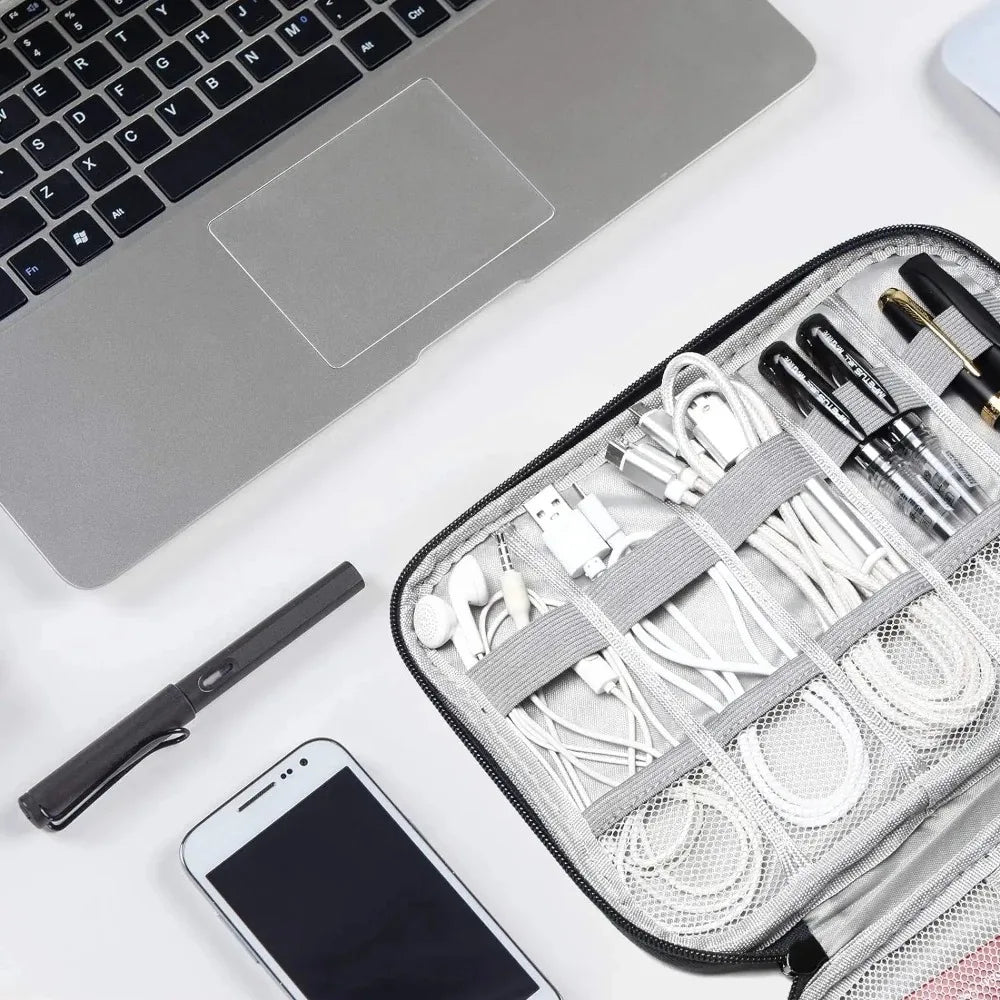 Waterproof Portable Electronic Accessory Organizer Bag for Cables & Chargers