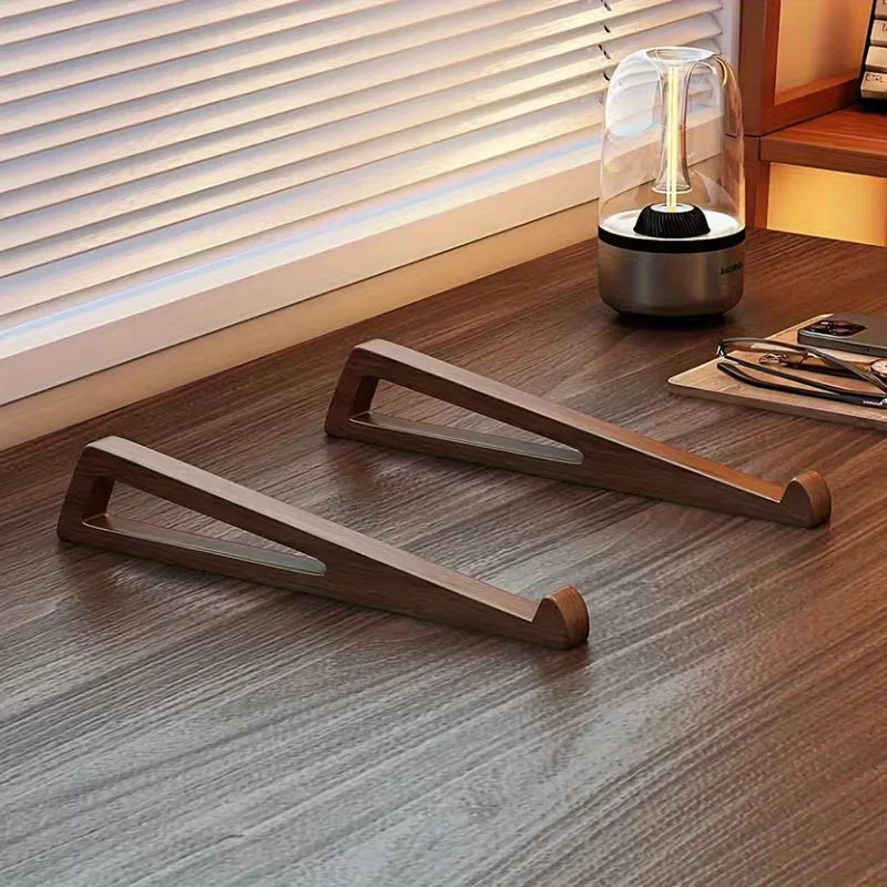 Foldable Bamboo Laptop Stand with Ergonomic Adjustable Angle