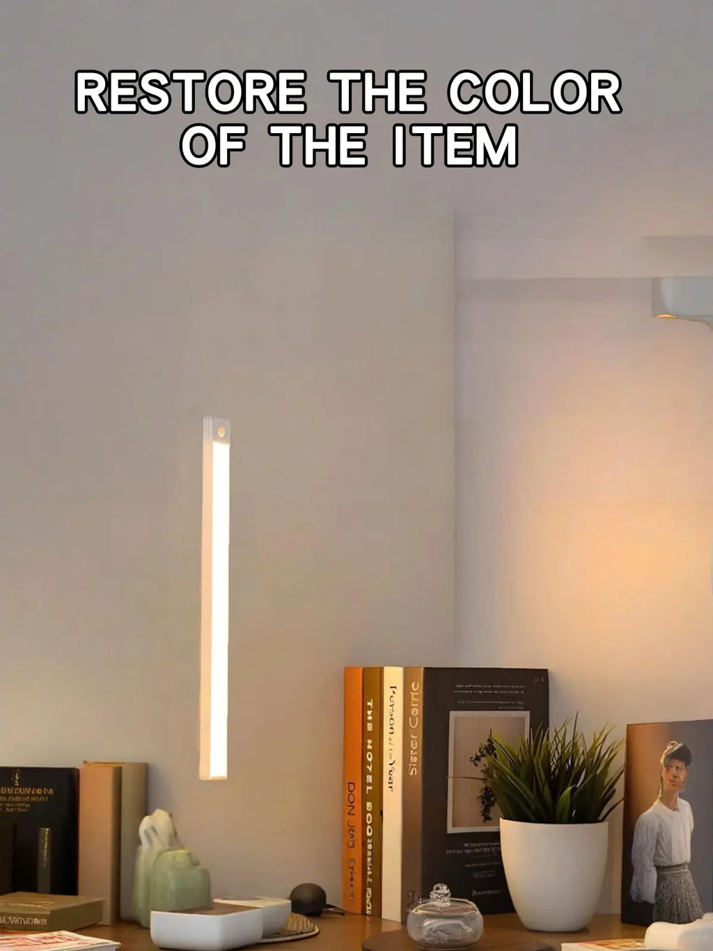 USB Rechargeable Motion Sensor LED Night Light – Dimmable, Wireless