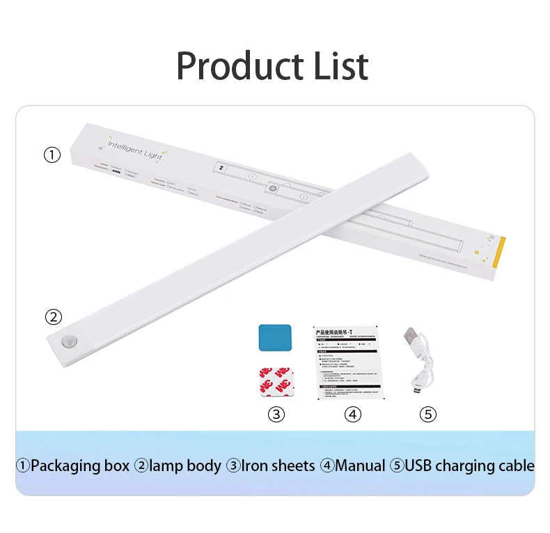Aluminum Motion Sensor LED Cabinet Light – 3-in-1 Color, Magnetic Mount