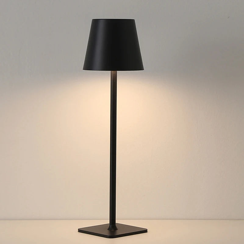 IP54 Waterproof Cordless Table Lamp – Touch Dimming, USB Rechargeable, Hotel Style